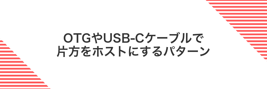 OTGやUSB-Cケーブルで片方をホストにするパターン