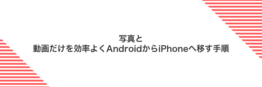 写真と動画だけを効率よくAndroidからiPhoneへ移す手順