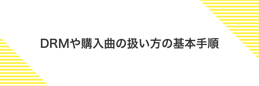 DRMや購入曲の扱い方の基本手順