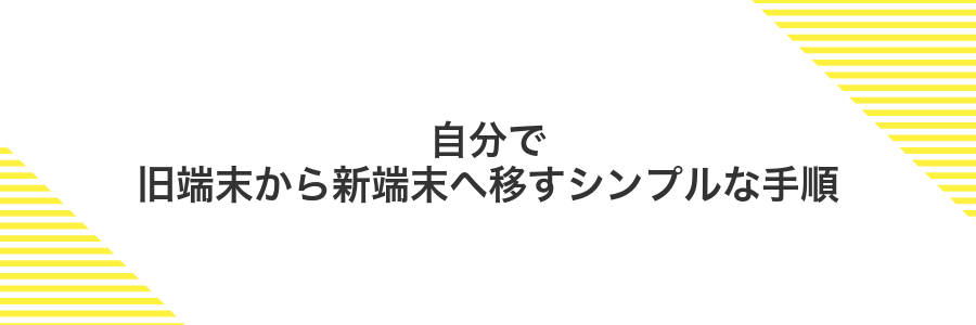 自分で旧端末から新端末へ移すシンプルな手順