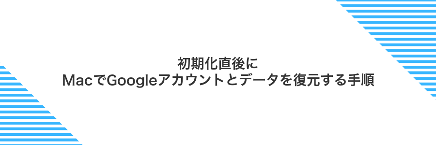 初期化直後にMacでGoogleアカウントとデータを復元する手順