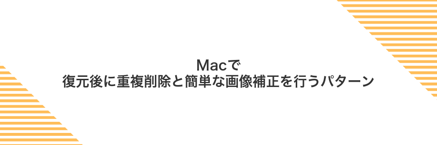 Macで復元後に重複削除と簡単な画像補正を行うパターン