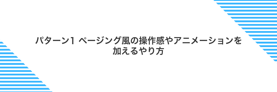 パターン1 ページング風の操作感やアニメーションを加えるやり方