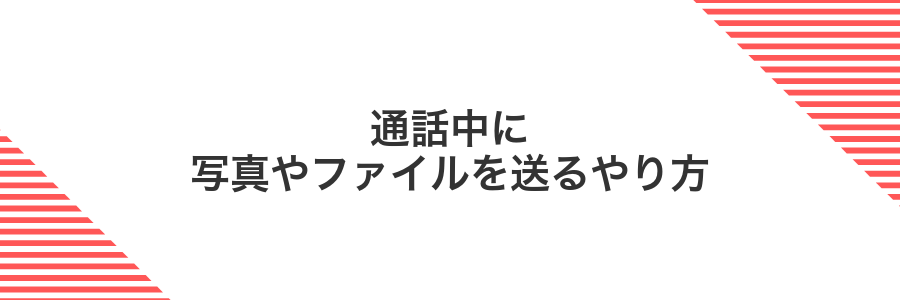 通話中に写真やファイルを送るやり方