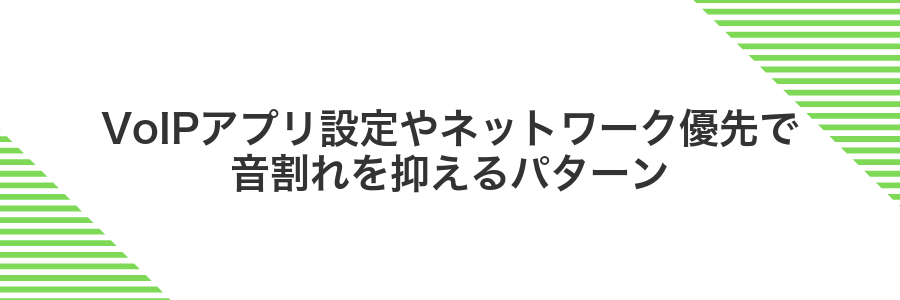 VoIPアプリ設定やネットワーク優先で音割れを抑えるパターン