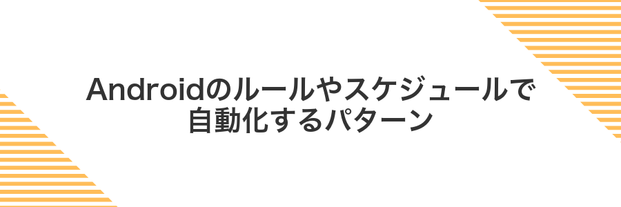 Androidのルールやスケジュールで自動化するパターン