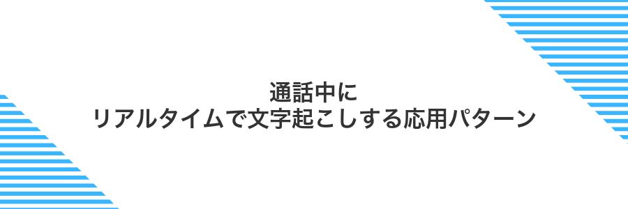 通話中にリアルタイムで文字起こしする応用パターン