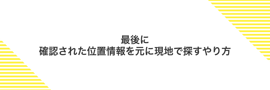 最後に確認された位置情報を元に現地で探すやり方