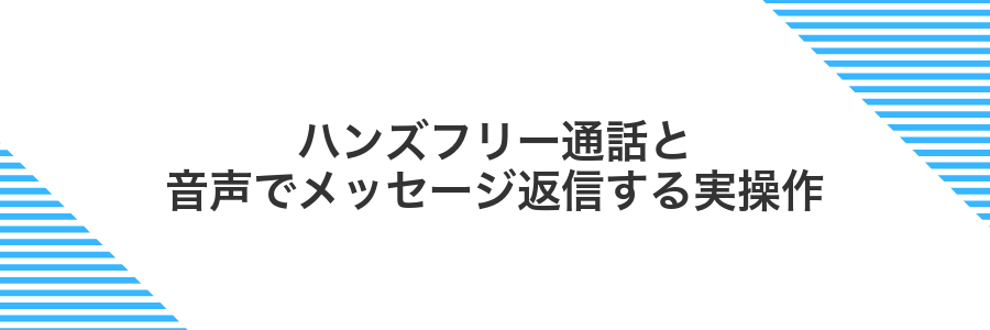 ハンズフリー通話と音声でメッセージ返信する実操作