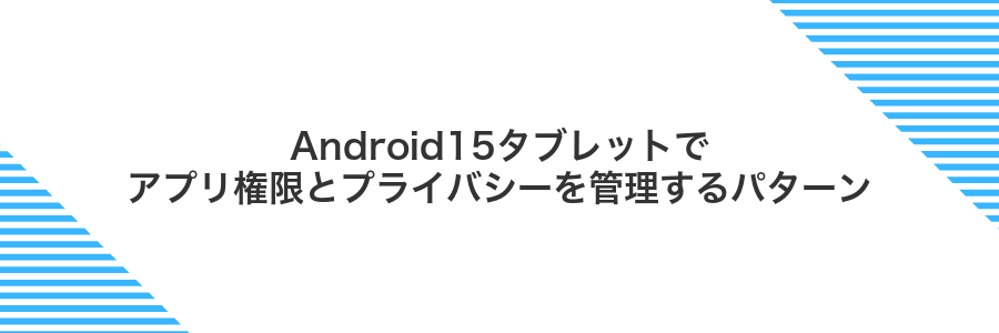 Android15タブレットでアプリ権限とプライバシーを管理するパターン