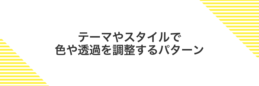 テーマやスタイルで色や透過を調整するパターン