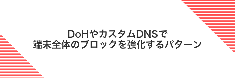 DoHやカスタムDNSで端末全体のブロックを強化するパターン