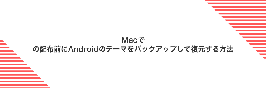Macでの配布前にAndroidのテーマをバックアップして復元する方法