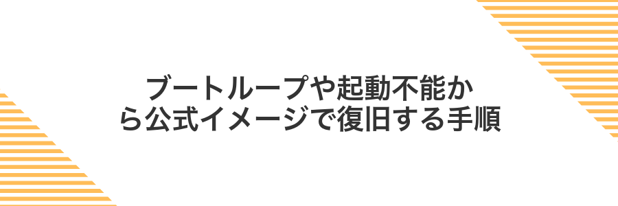 ブートループや起動不能から公式イメージで復旧する手順