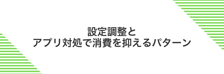 設定調整とアプリ対処で消費を抑えるパターン