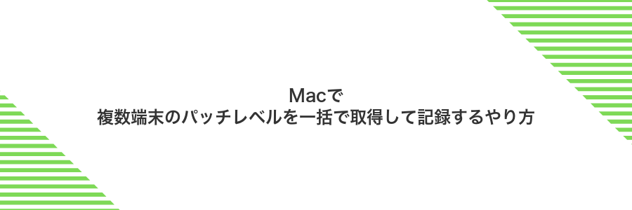 Macで複数端末のパッチレベルを一括で取得して記録するやり方