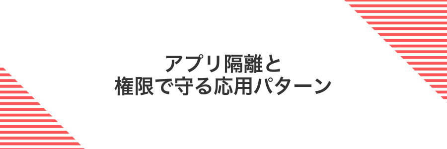 アプリ隔離と権限で守る応用パターン