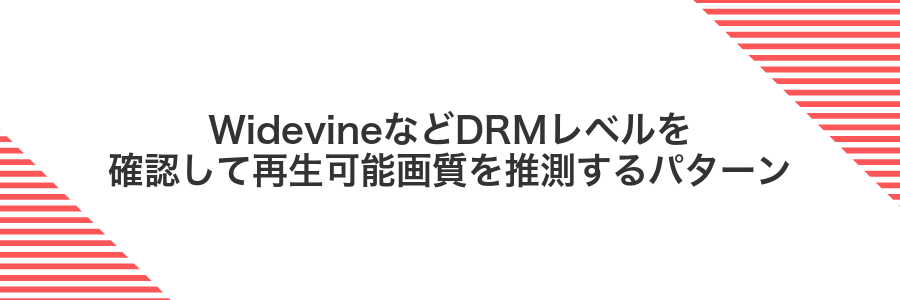 WidevineなどDRMレベルを確認して再生可能画質を推測するパターン