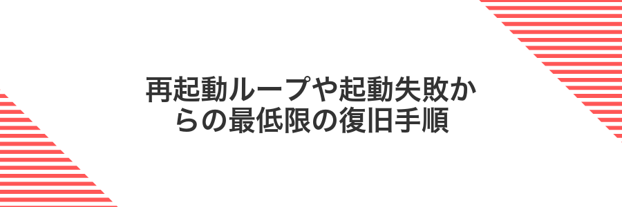 再起動ループや起動失敗からの最低限の復旧手順