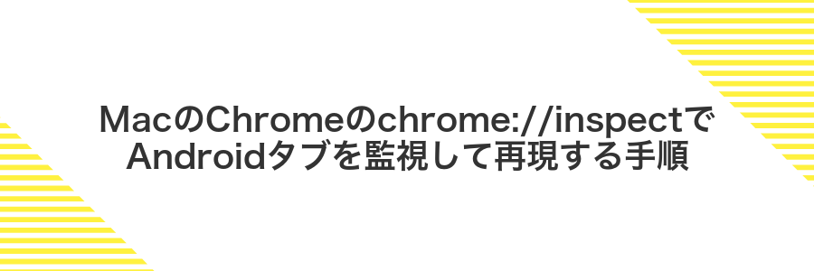 MacのChromeのchrome://inspectでAndroidタブを監視して再現する手順