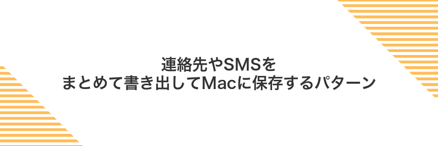 連絡先やSMSをまとめて書き出してMacに保存するパターン
