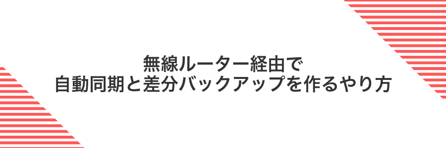 無線ルーター経由で自動同期と差分バックアップを作るやり方