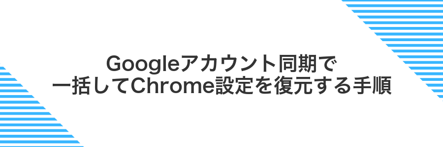 Googleアカウント同期で一括してChrome設定を復元する手順