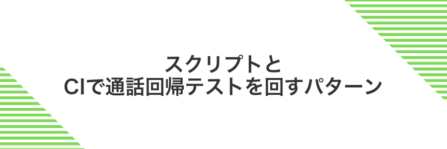スクリプトとCIで通話回帰テストを回すパターン