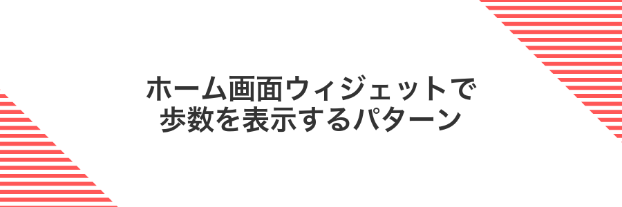 ホーム画面ウィジェットで歩数を表示するパターン