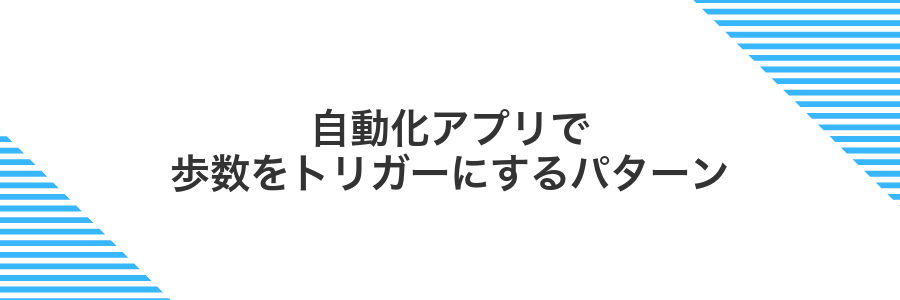 自動化アプリで歩数をトリガーにするパターン
