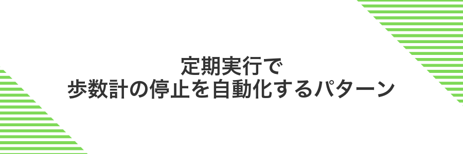定期実行で歩数計の停止を自動化するパターン