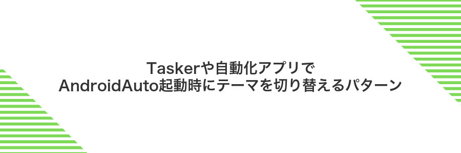 Taskerや自動化アプリでAndroidAuto起動時にテーマを切り替えるパターン