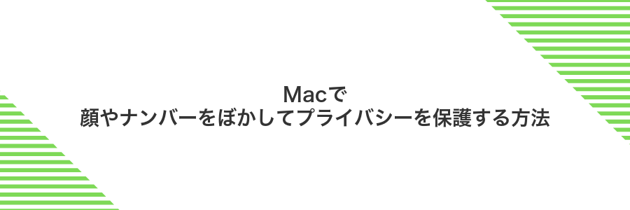 Macで顔やナンバーをぼかしてプライバシーを保護する方法