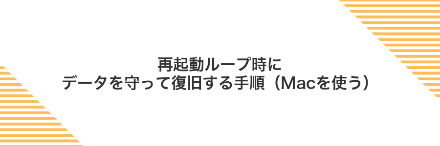 再起動ループ時にデータを守って復旧する手順(Macを使う)