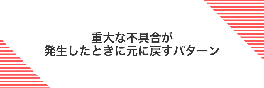 重大な不具合が発生したときに元に戻すパターン