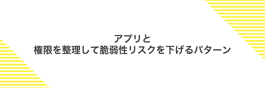 アプリと権限を整理して脆弱性リスクを下げるパターン