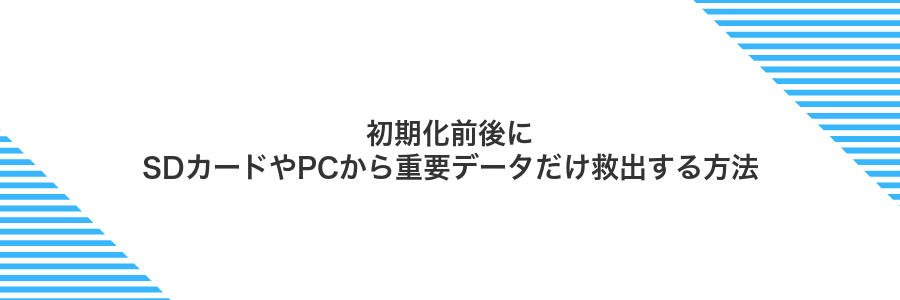 初期化前後にSDカードやPCから重要データだけ救出する方法