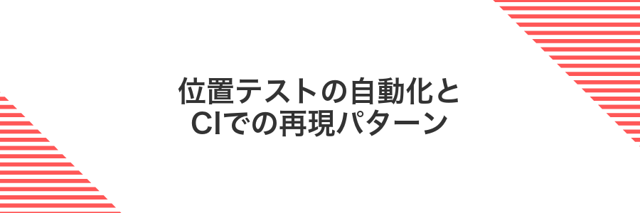 位置テストの自動化とCIでの再現パターン