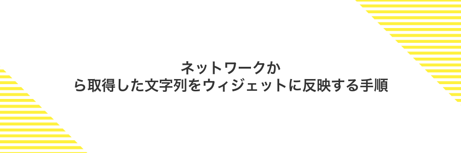 ネットワークから取得した文字列をウィジェットに反映する手順