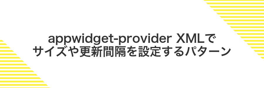 appwidget-provider XMLでサイズや更新間隔を設定するパターン