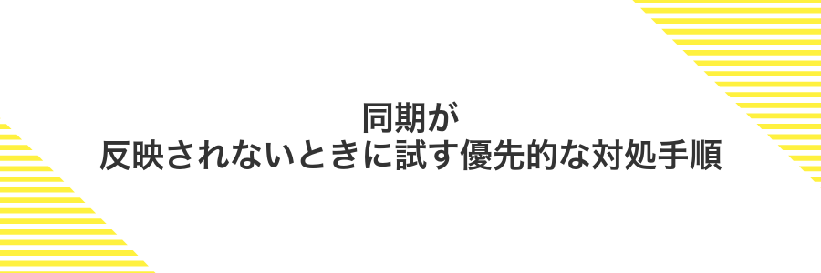 同期が反映されないときに試す優先的な対処手順