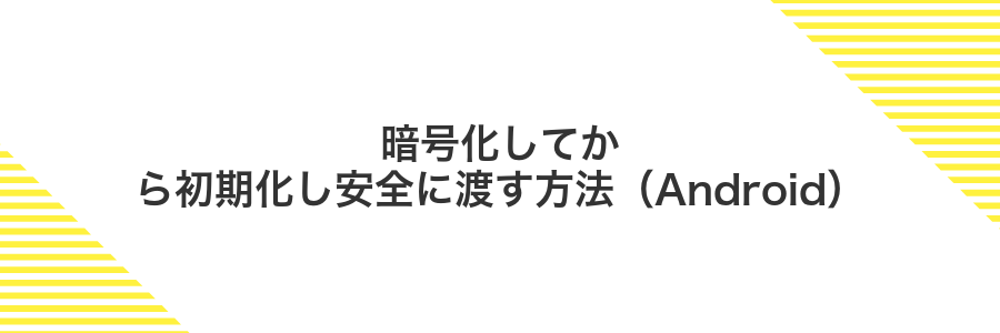 暗号化してから初期化し安全に渡す方法(Android)
