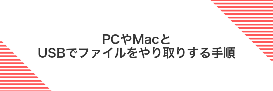 PCやMacとUSBでファイルをやり取りする手順